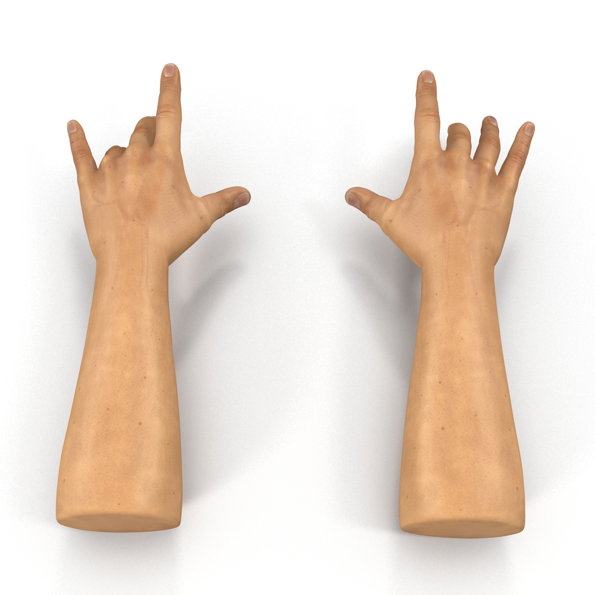 3D Man Hands 2 Pose 3 model