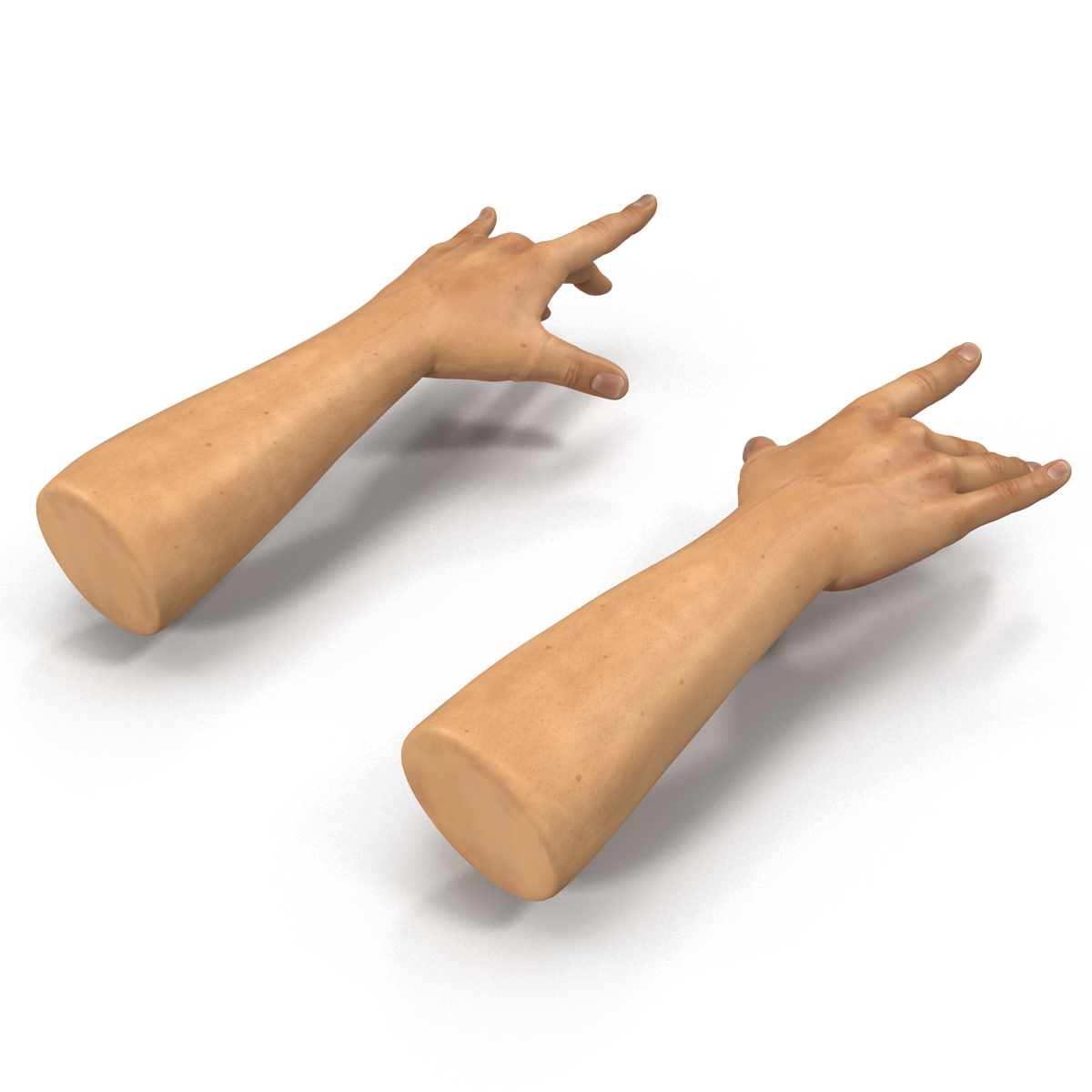 3D Man Hands 2 Pose 3 model