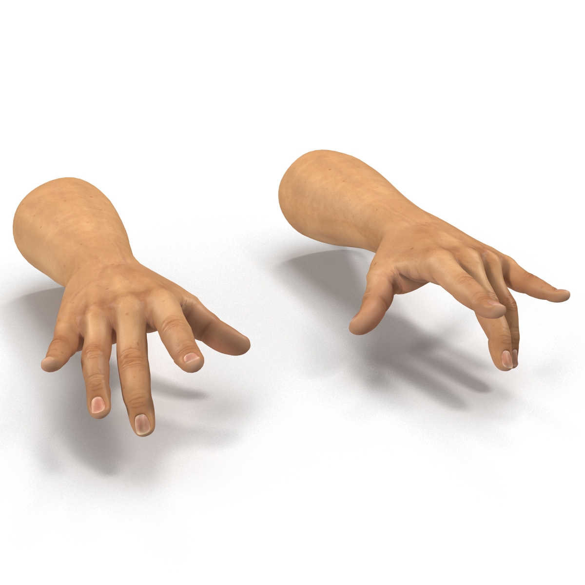 3D Man Hands 2 Pose 3 model