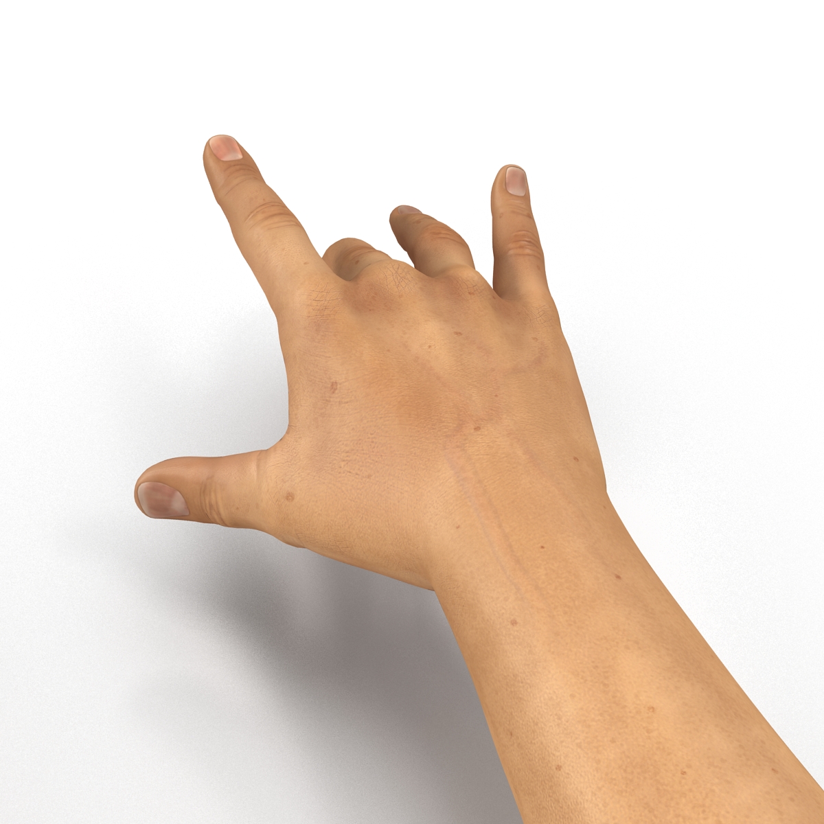 3D Man Hands 2 Pose 3 model