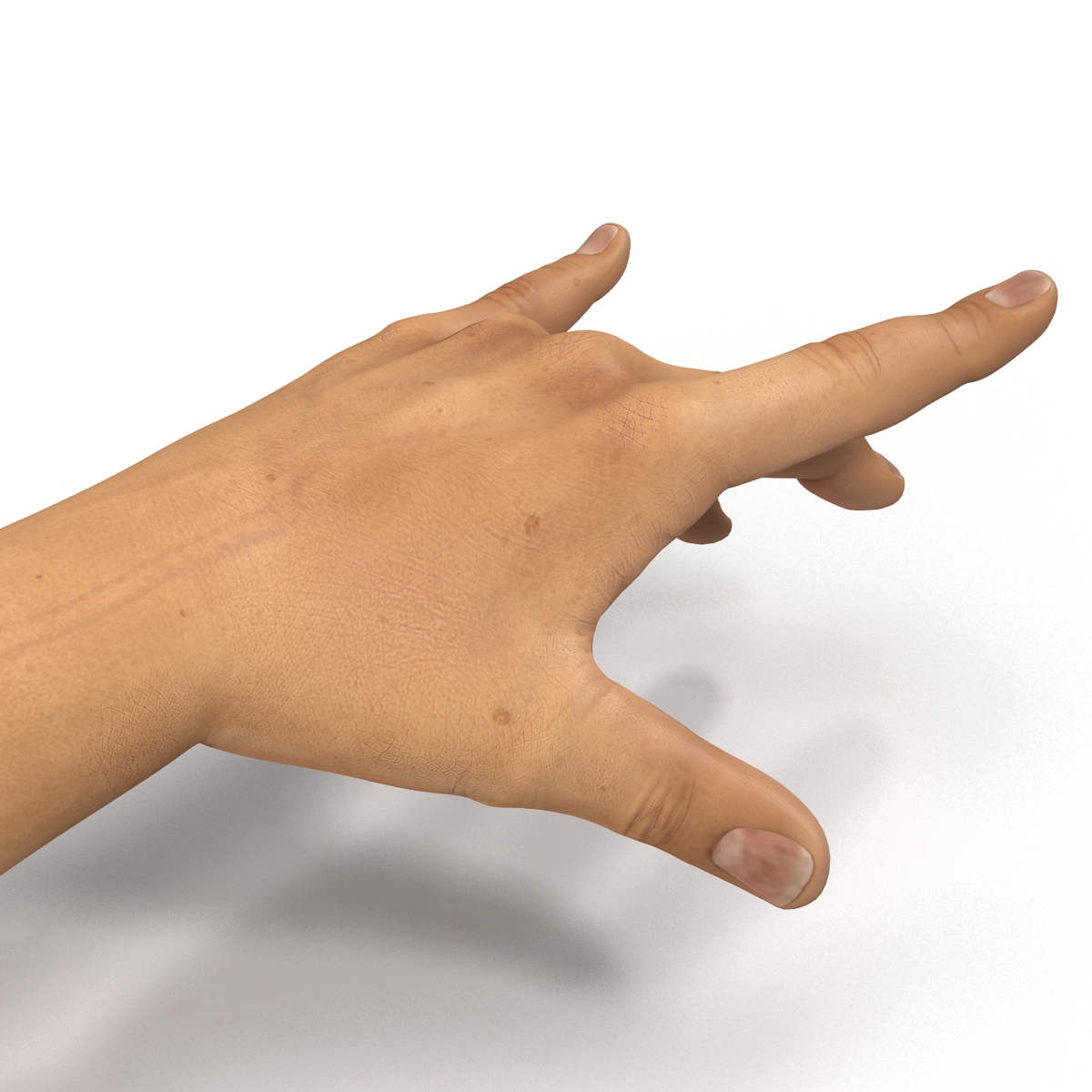 3D Man Hands 2 Pose 3 model