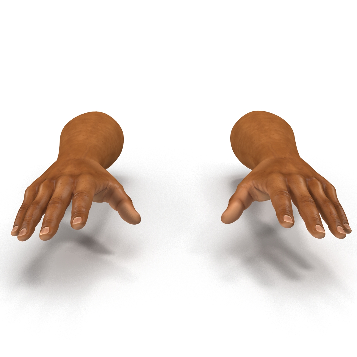 African Man Hands 2 3D model