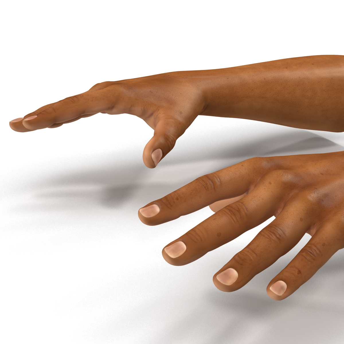 African Man Hands 2 3D model