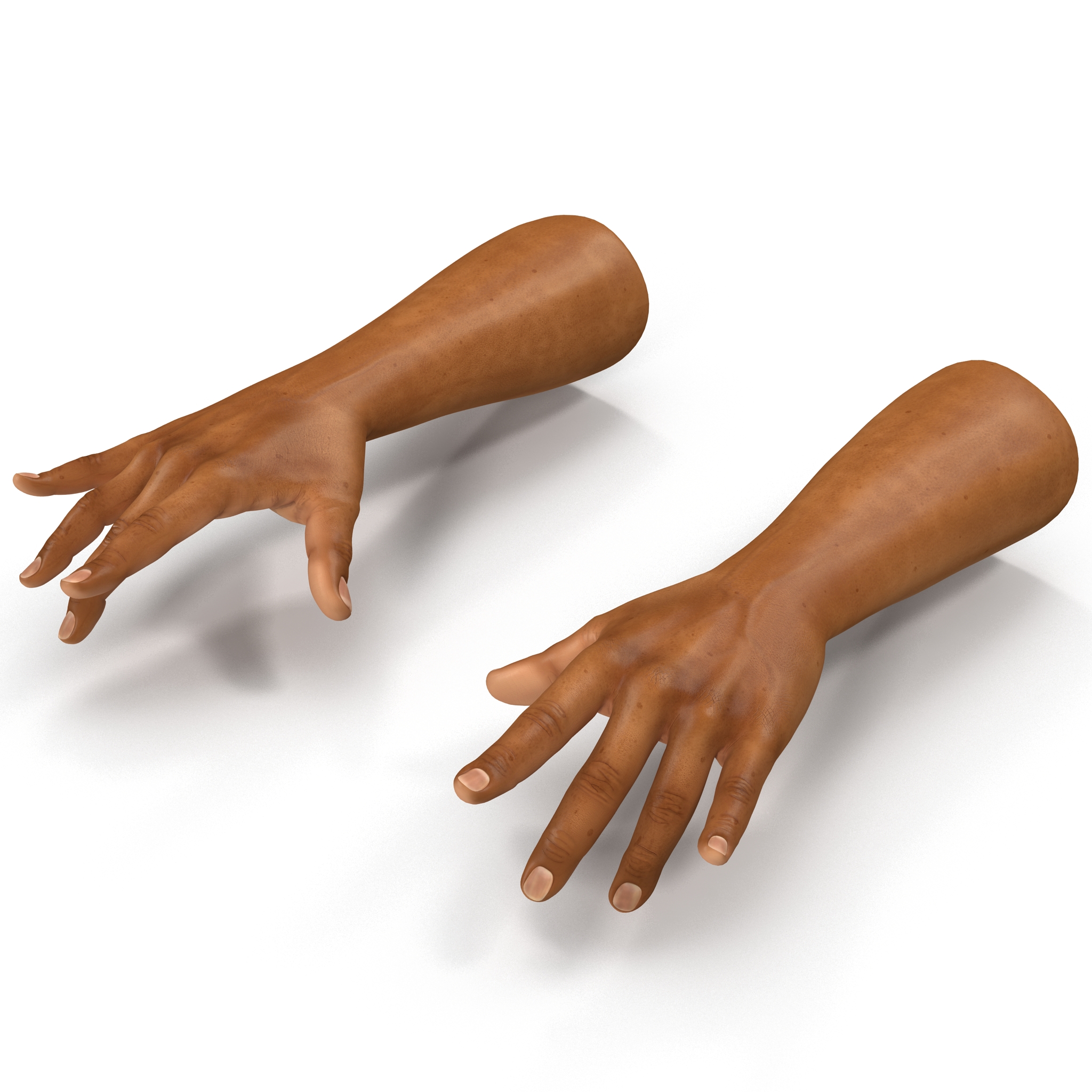 3D African Man Hands 2 Pose 3