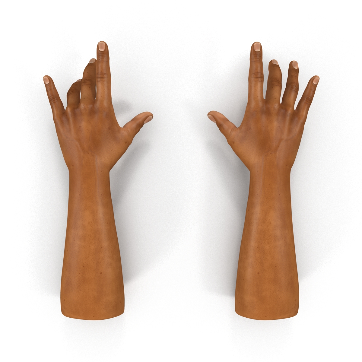 3D African Man Hands 2 Pose 3