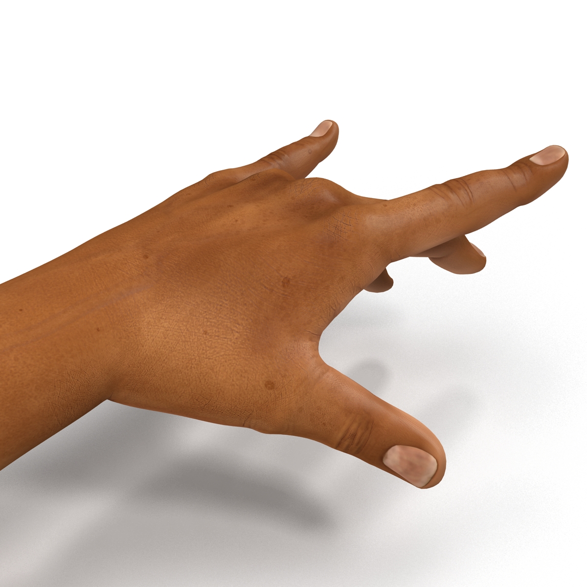 3D African Man Hands 2 Pose 3