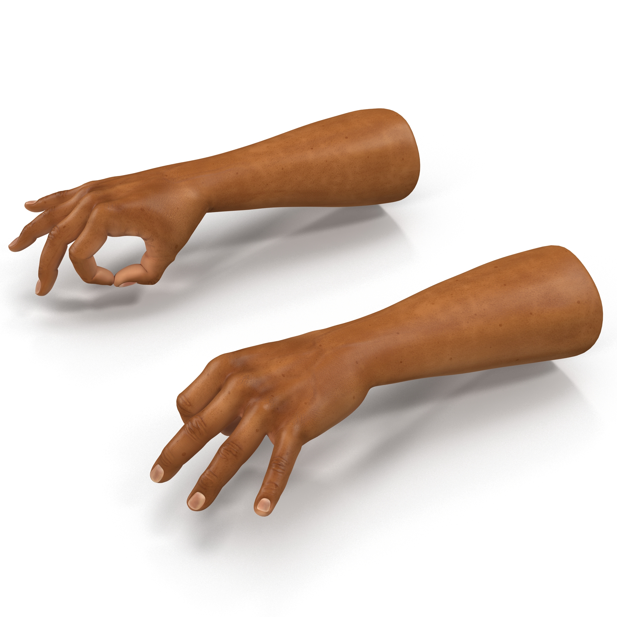 3D African Man Hands 2 Pose 5