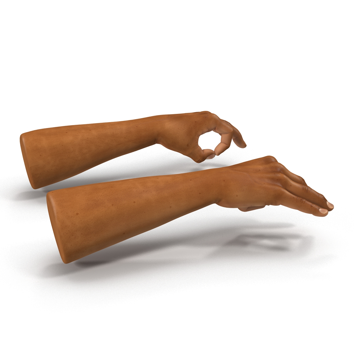 3D African Man Hands 2 Pose 5