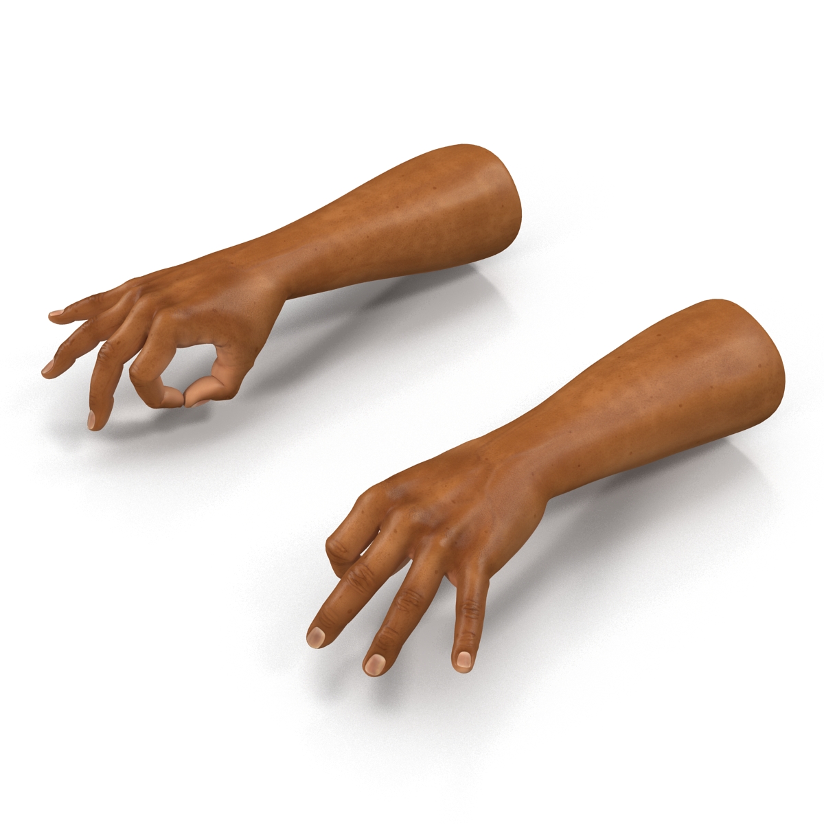 3D African Man Hands 2 Pose 5