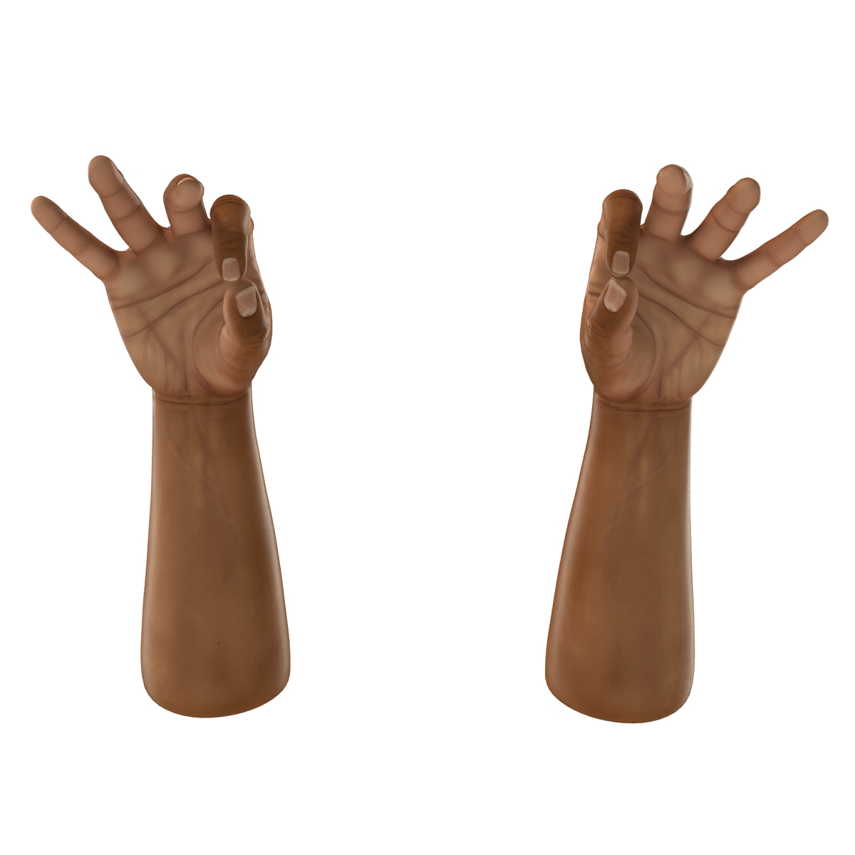 3D African Man Hands 2 Pose 5