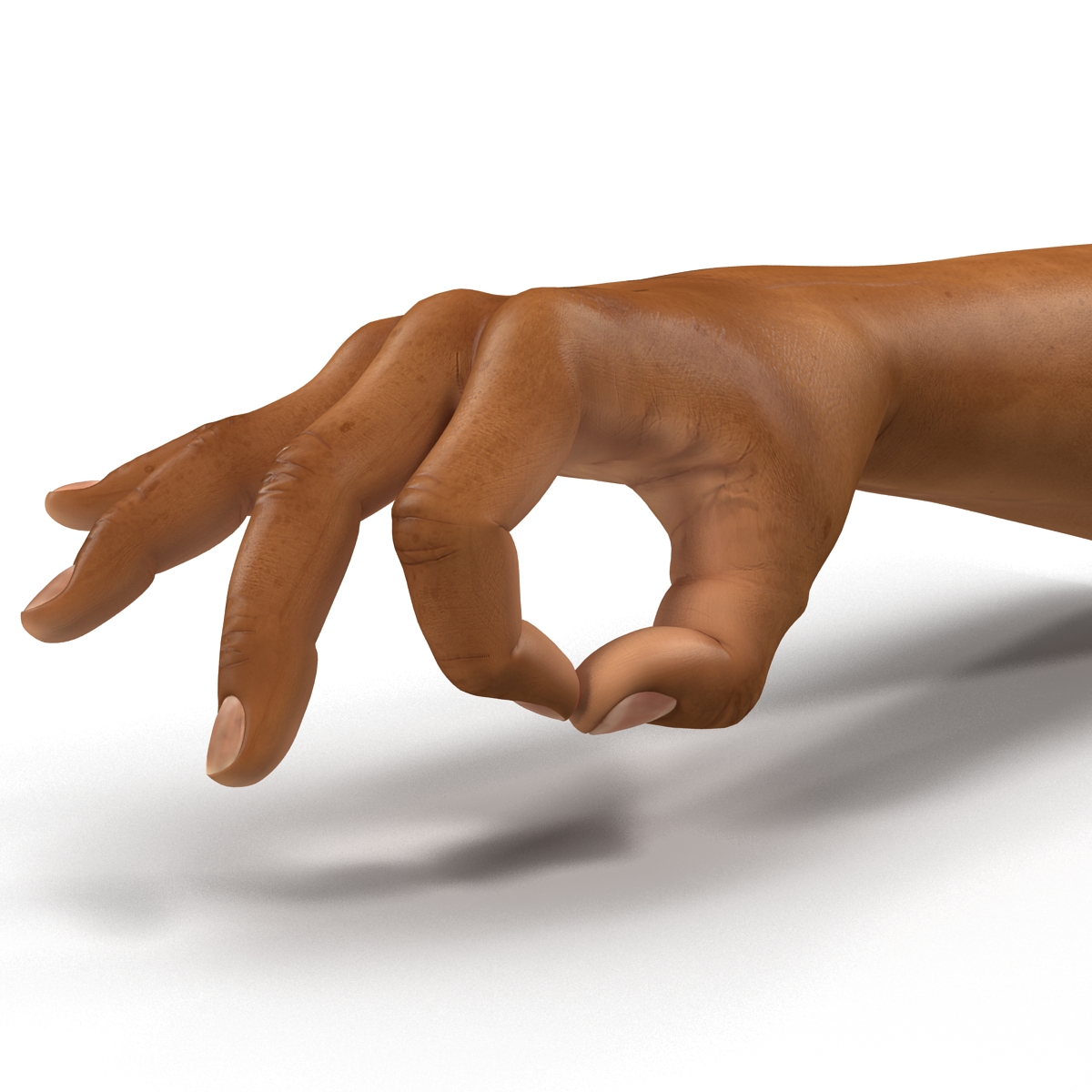 3D African Man Hands 2 Pose 5