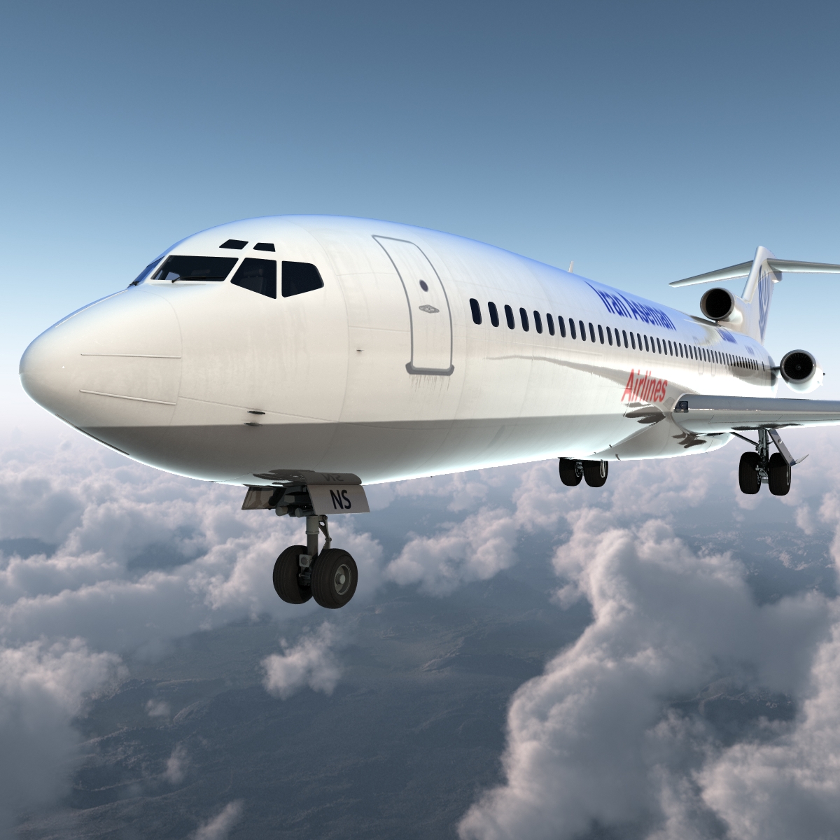 3D Boeing 727 200 Iran Aseman