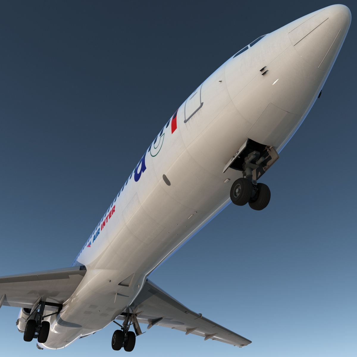 3D model Boeing 727 200 Air France