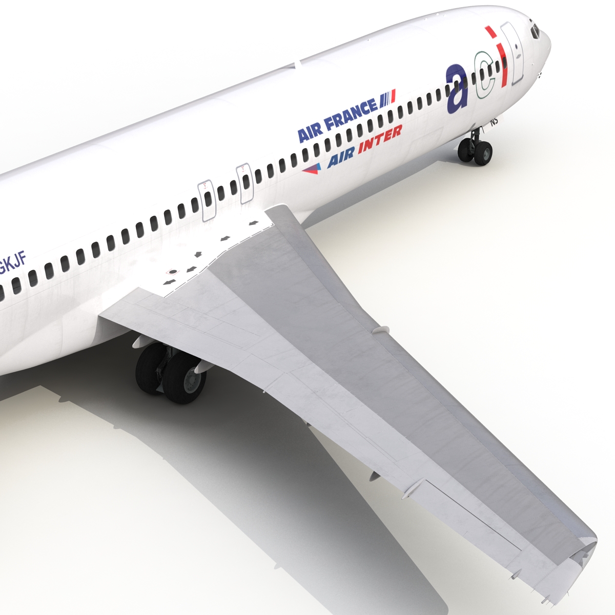 3D model Boeing 727 200 Air France