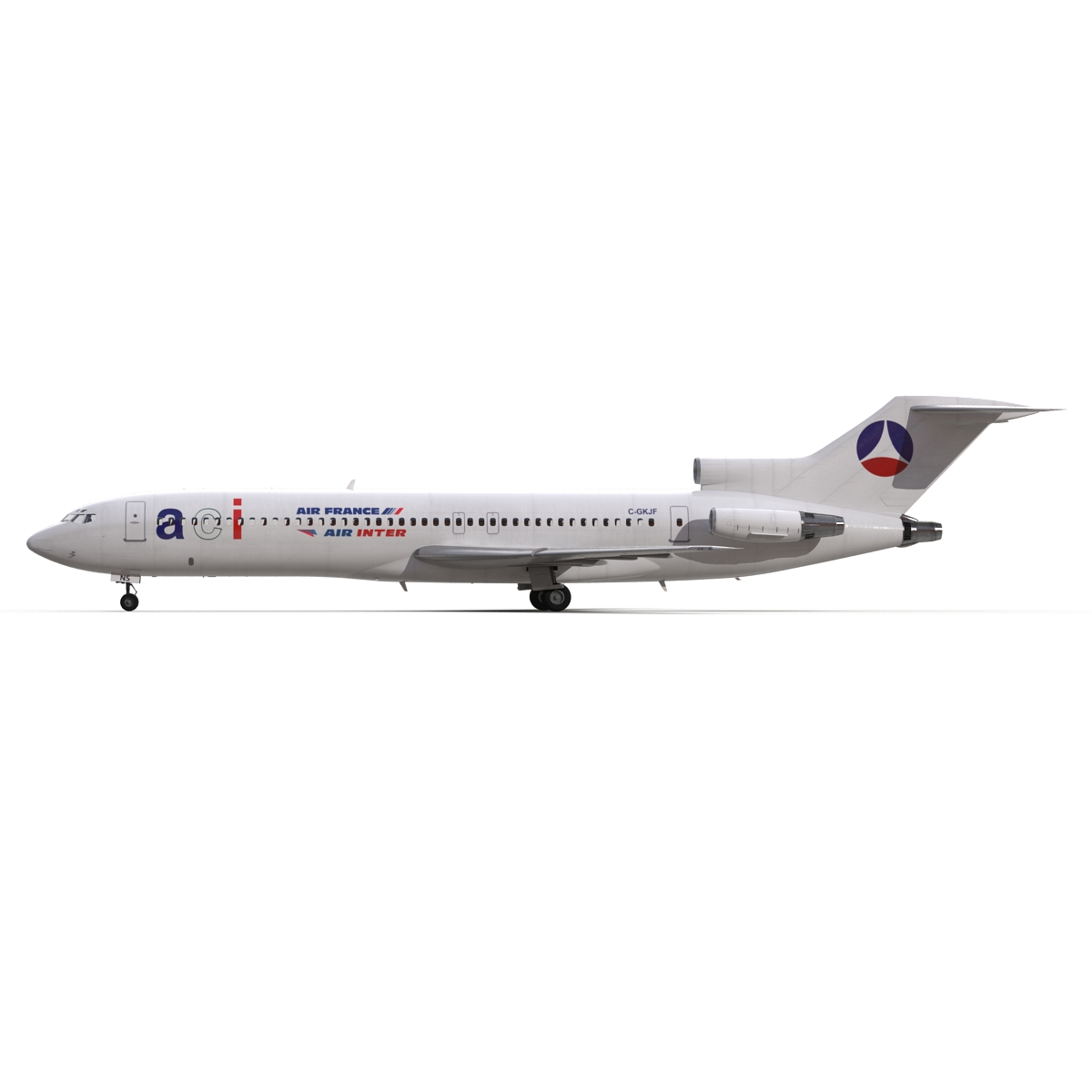 3D model Boeing 727 200 Air France