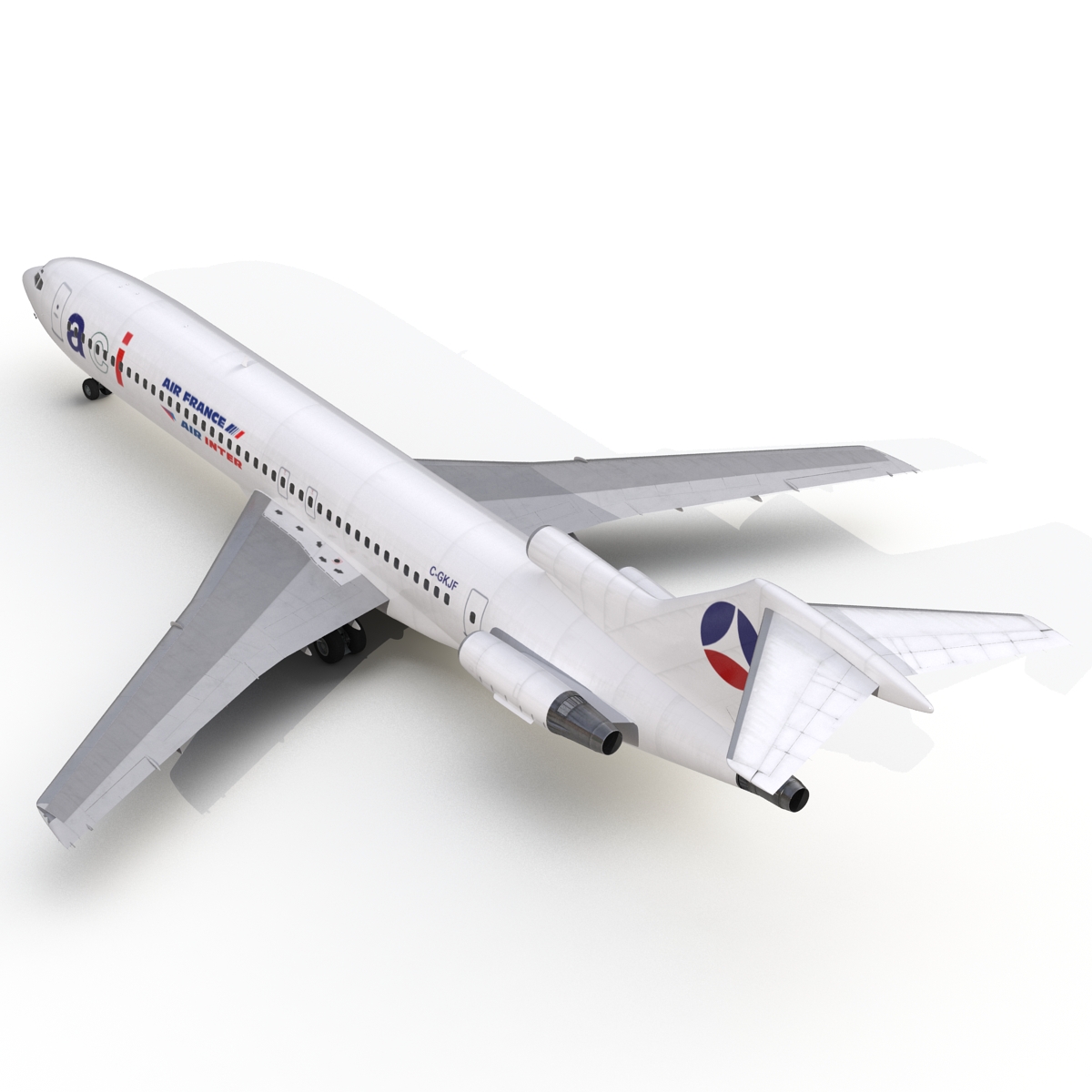 3D model Boeing 727 200 Air France