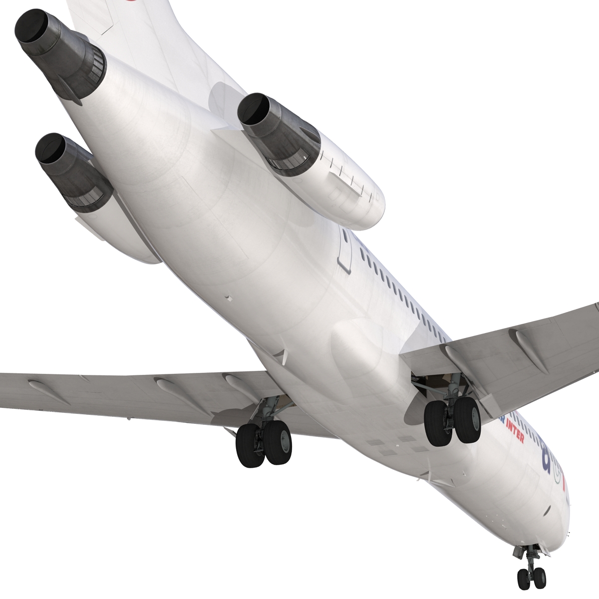 3D model Boeing 727 200 Air France