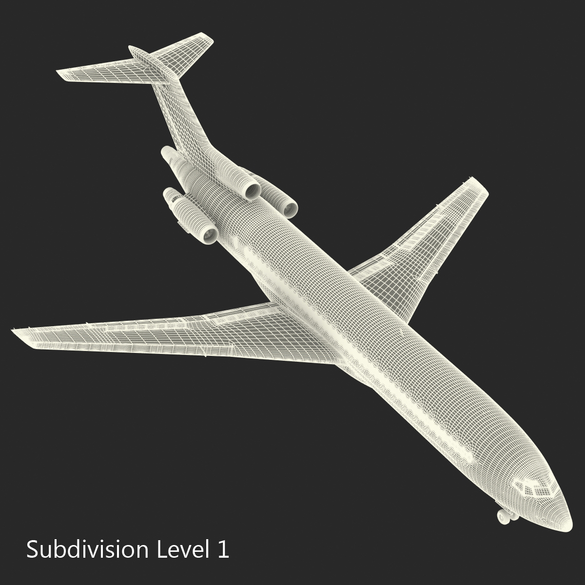 3D model Boeing 727 200 Air France