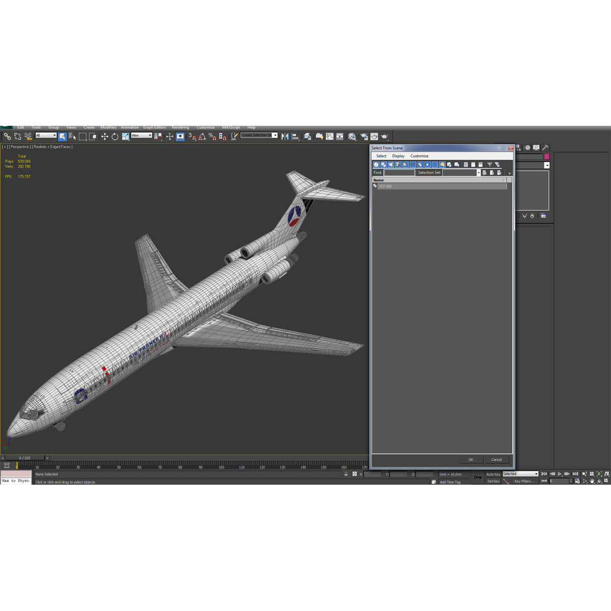 3D model Boeing 727 200 Air France