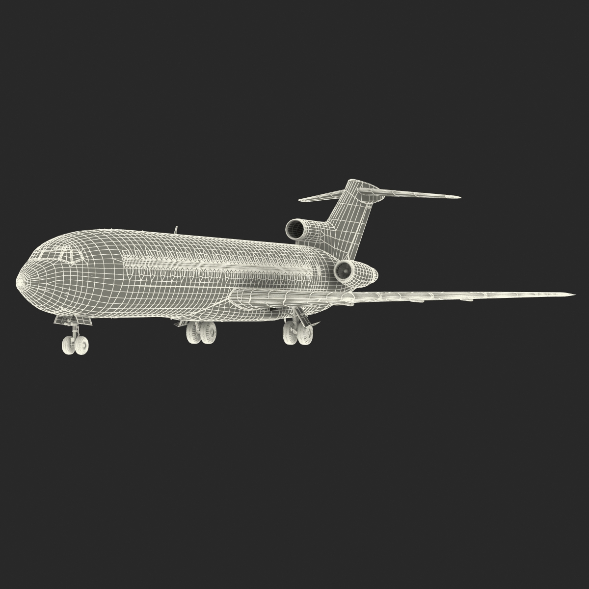 3D model Boeing 727 200 Air France