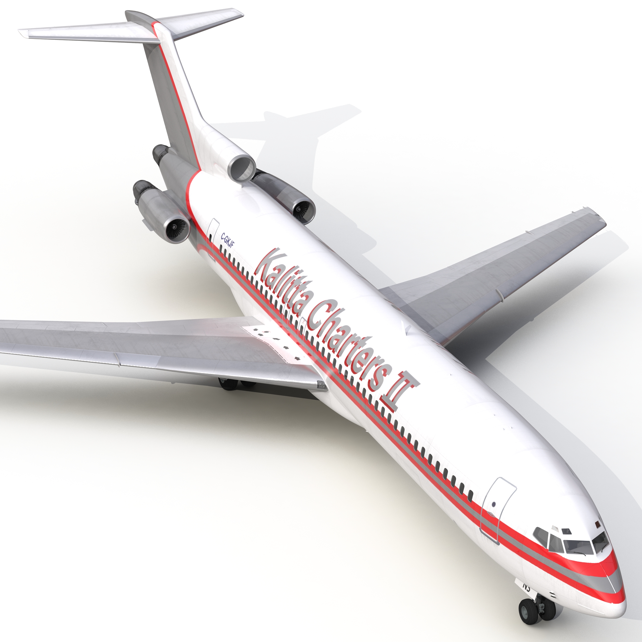 3D Boeing 727 200 Kalitta Air