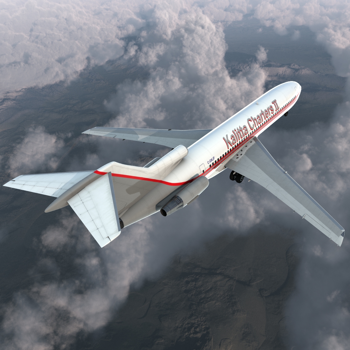 3D Boeing 727 200 Kalitta Air