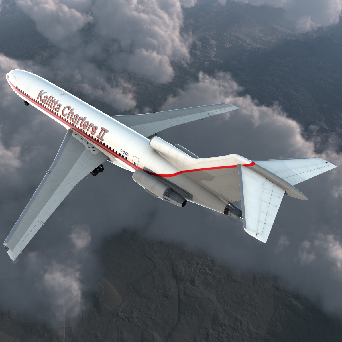 3D Boeing 727 200 Kalitta Air