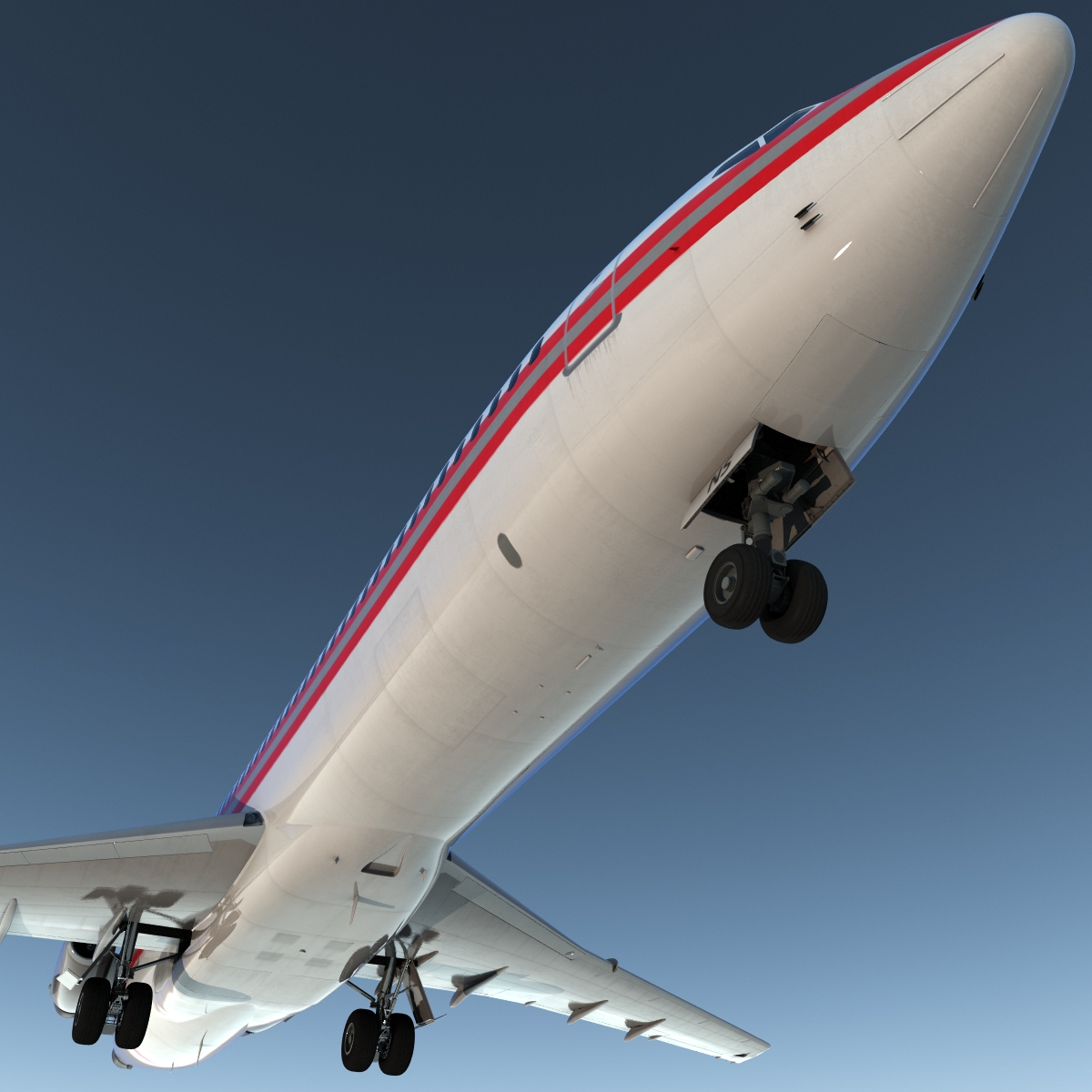 3D Boeing 727 200 Kalitta Air