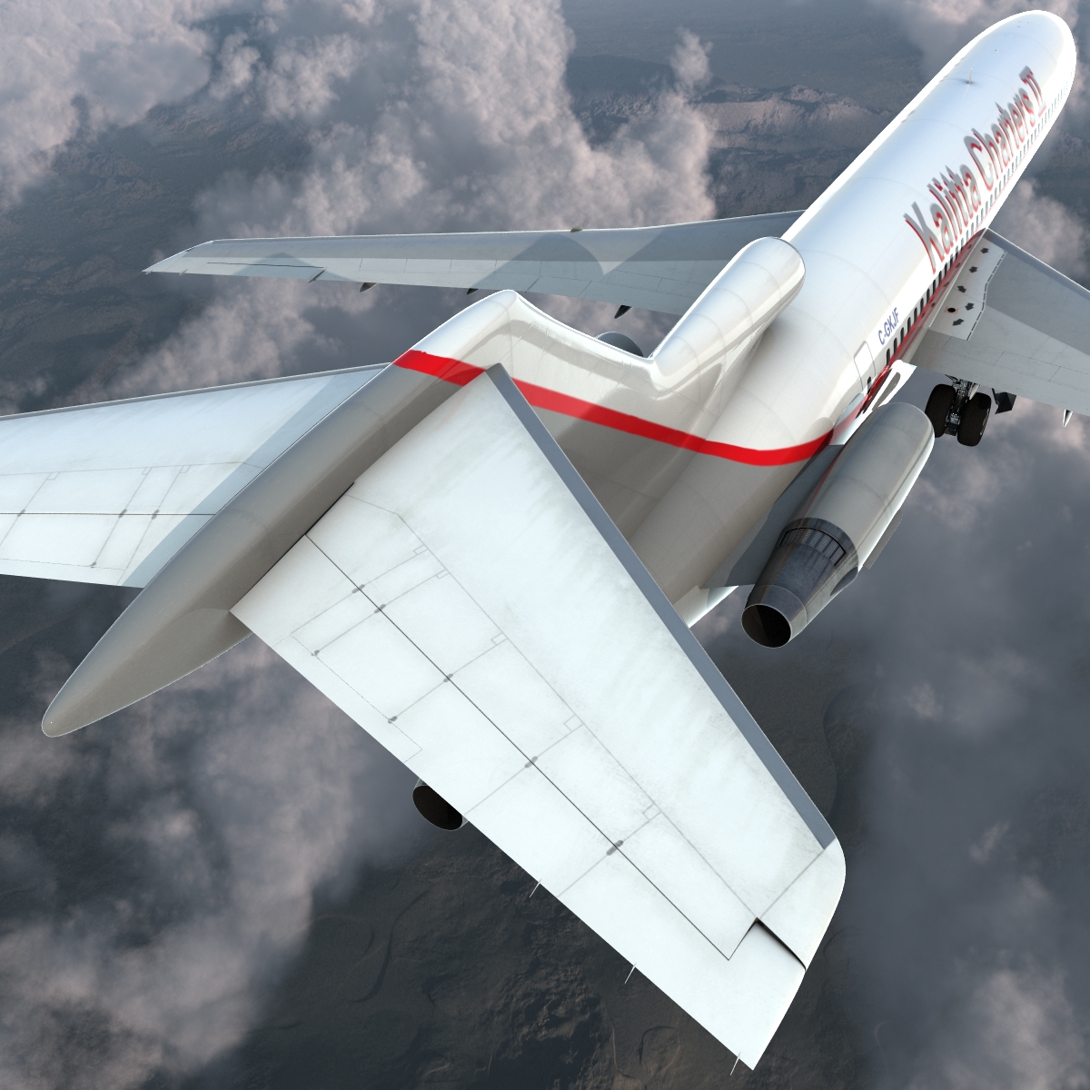 3D Boeing 727 200 Kalitta Air