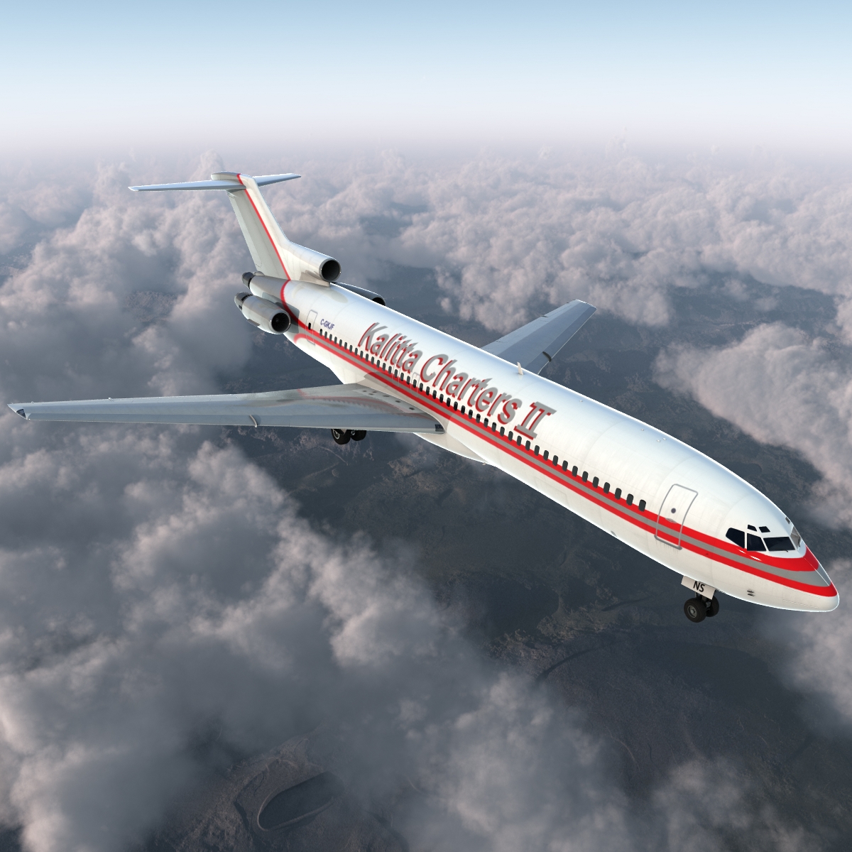 3D Boeing 727 200 Kalitta Air