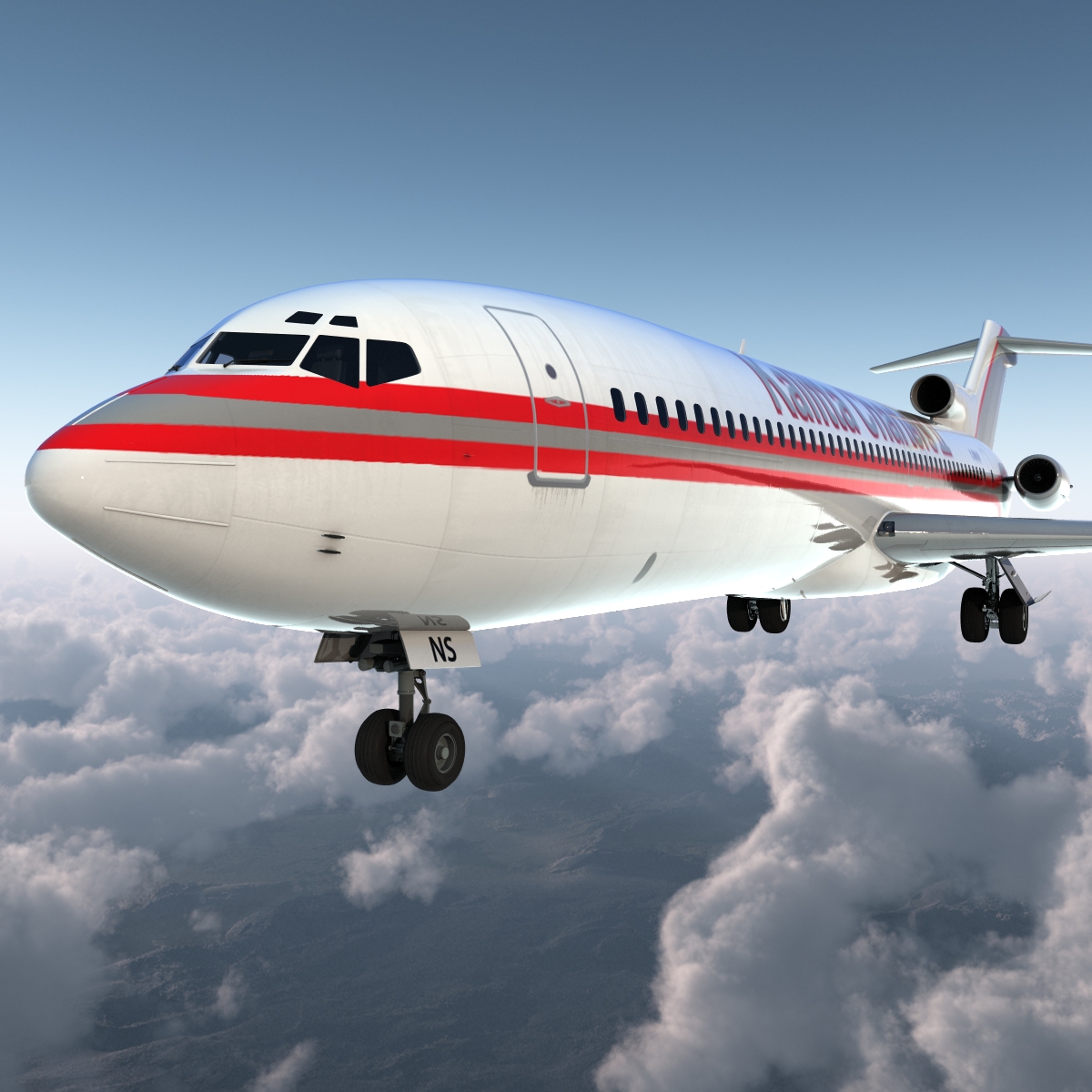 3D Boeing 727 200 Kalitta Air