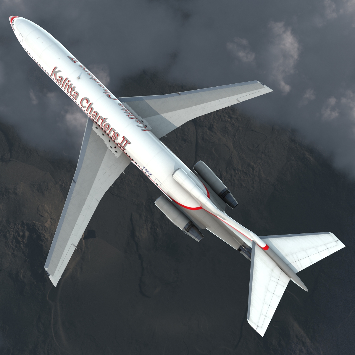 3D Boeing 727 200 Kalitta Air