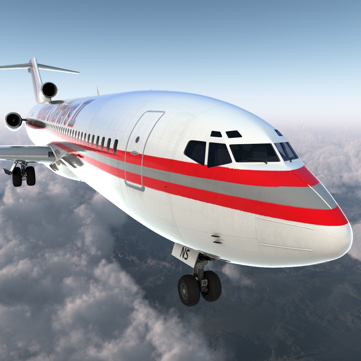 3D Boeing 727 200 Kalitta Air