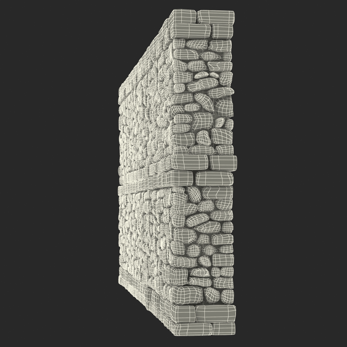 Wall Section Greco Roman 3D model