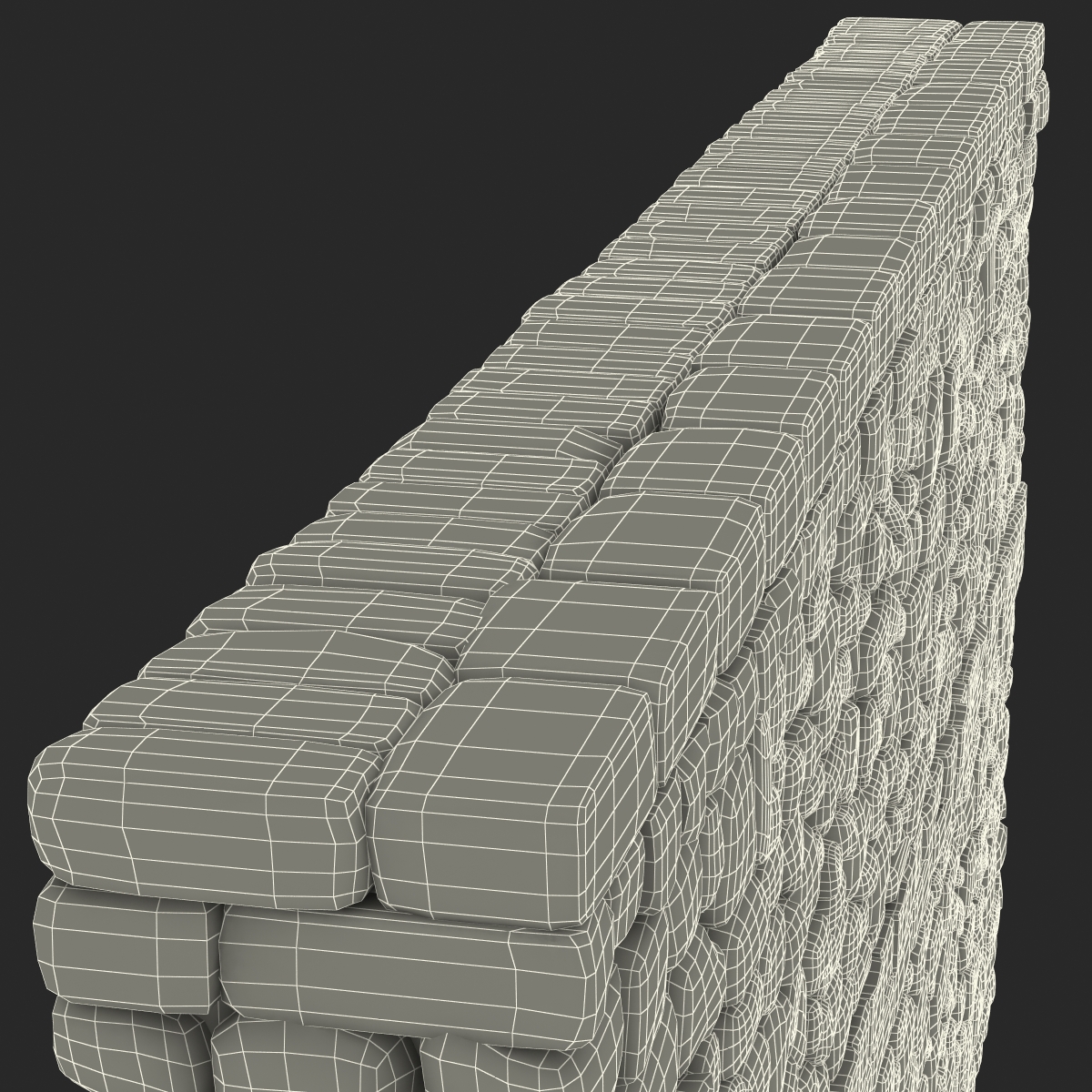 Wall Section Greco Roman 3D model