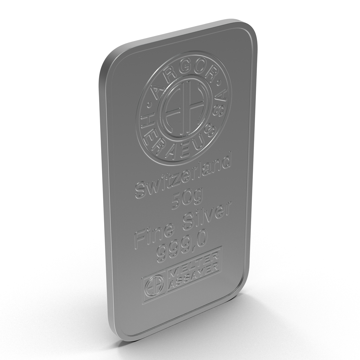 Silver Bar 50g 3D model