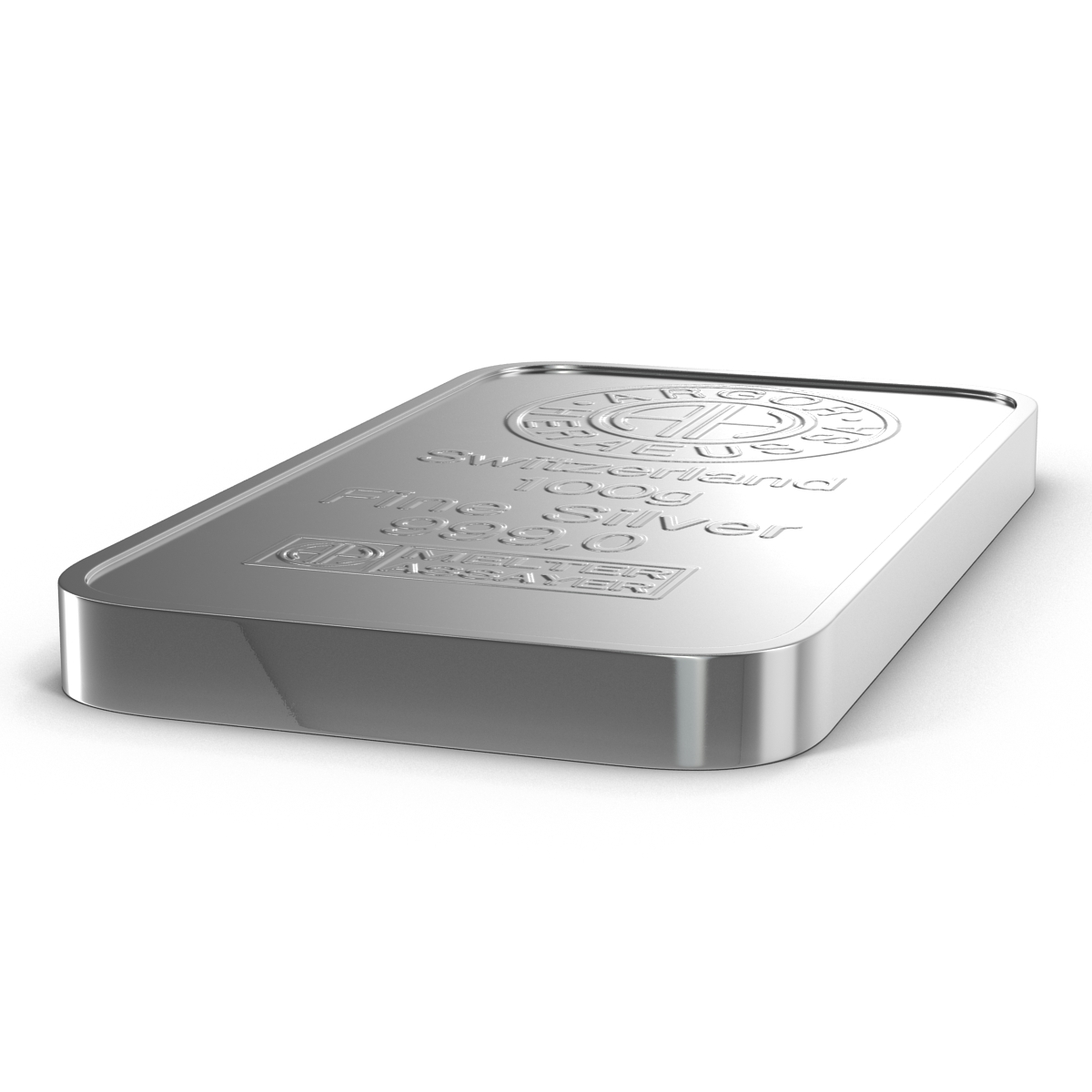 3D model Silver Bar 100g