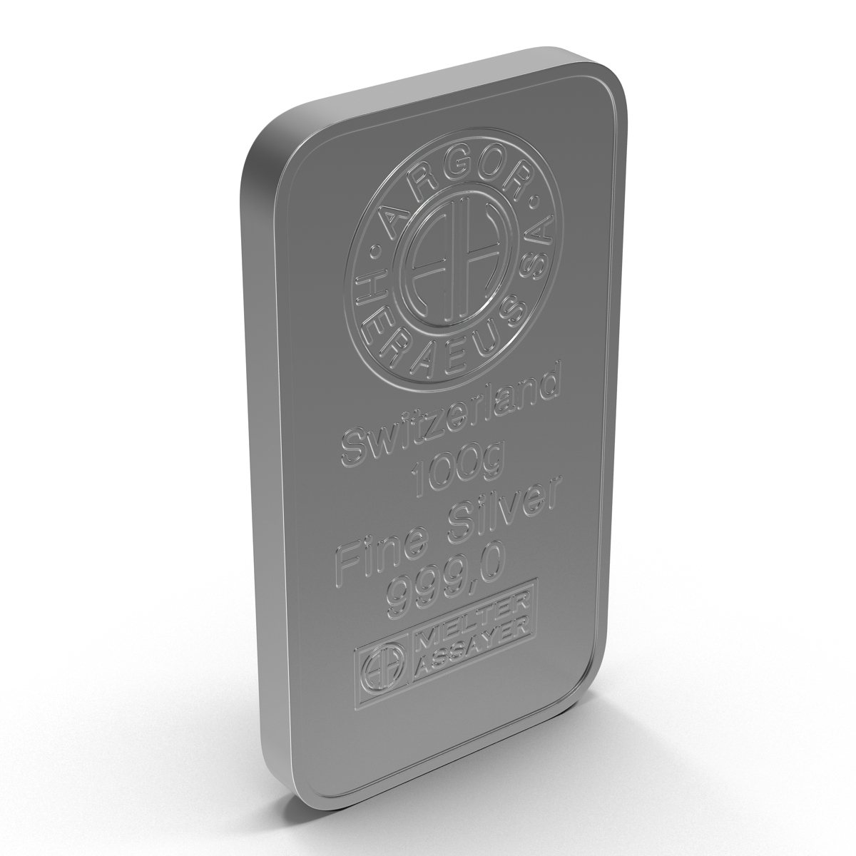 3D model Silver Bar 100g