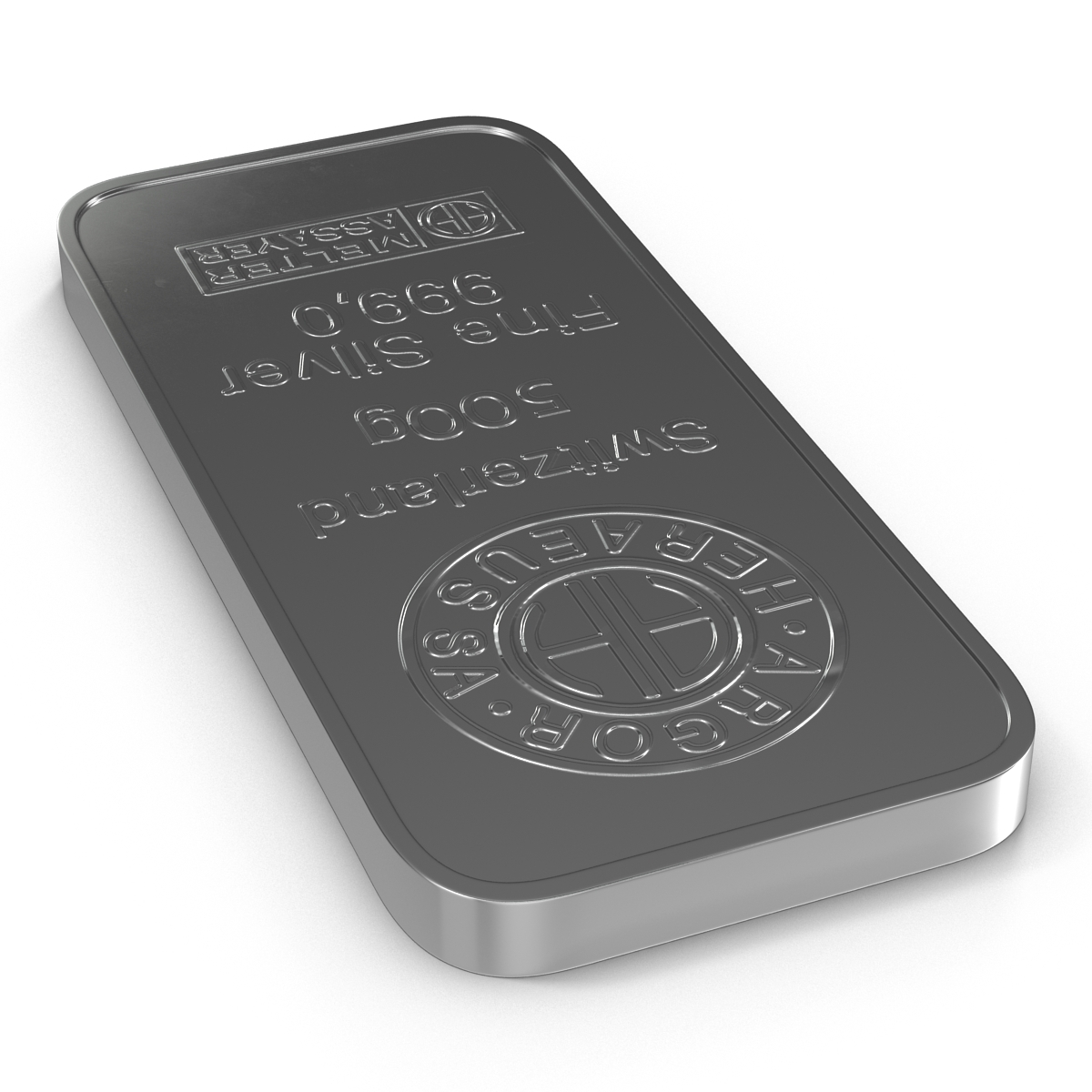 3D model Silver Bar 500g