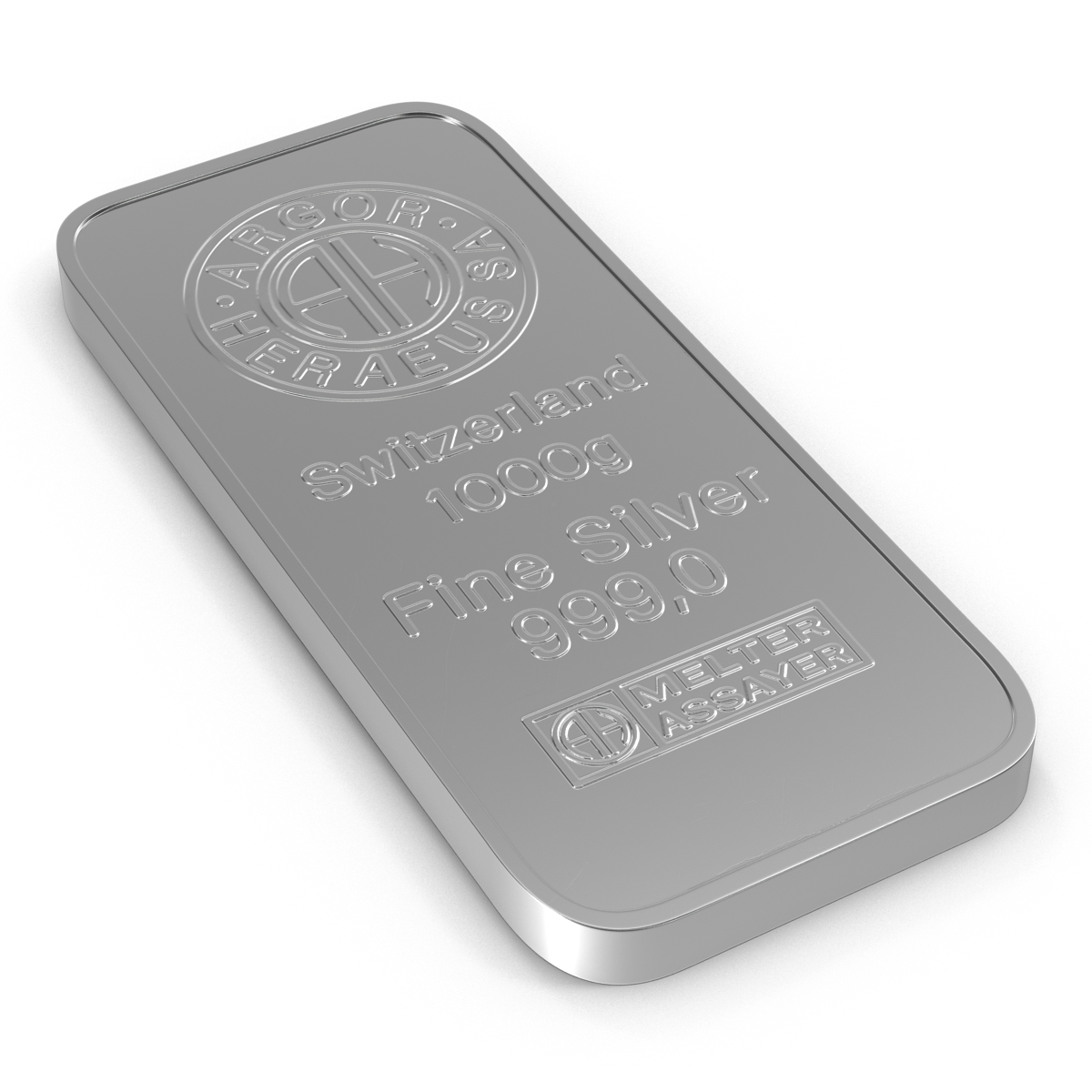 3D Silver Bar 1000g