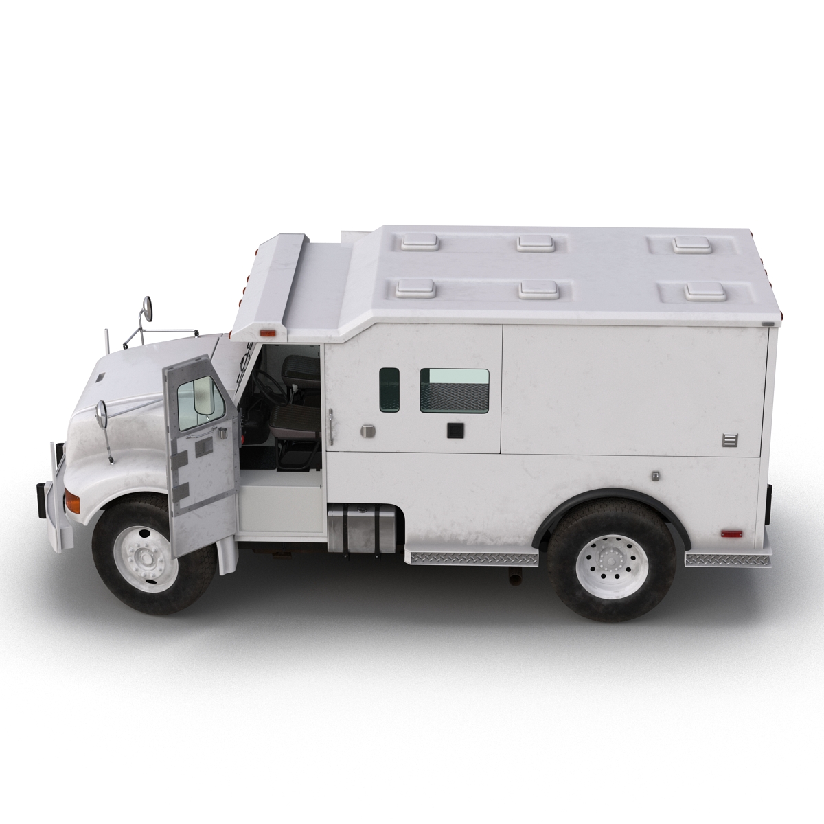 3D Armored Cash Transport Car Rigged model