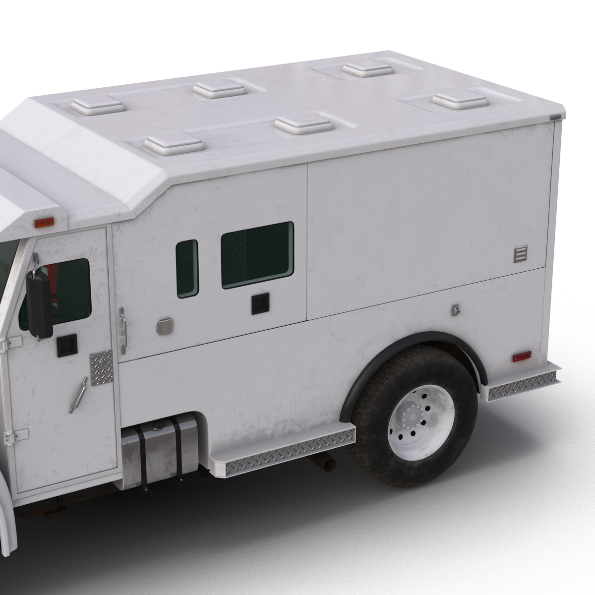 3D Armored Cash Transport Car Rigged model