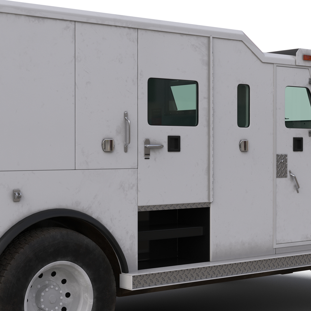 3D Armored Cash Transport Car Rigged model