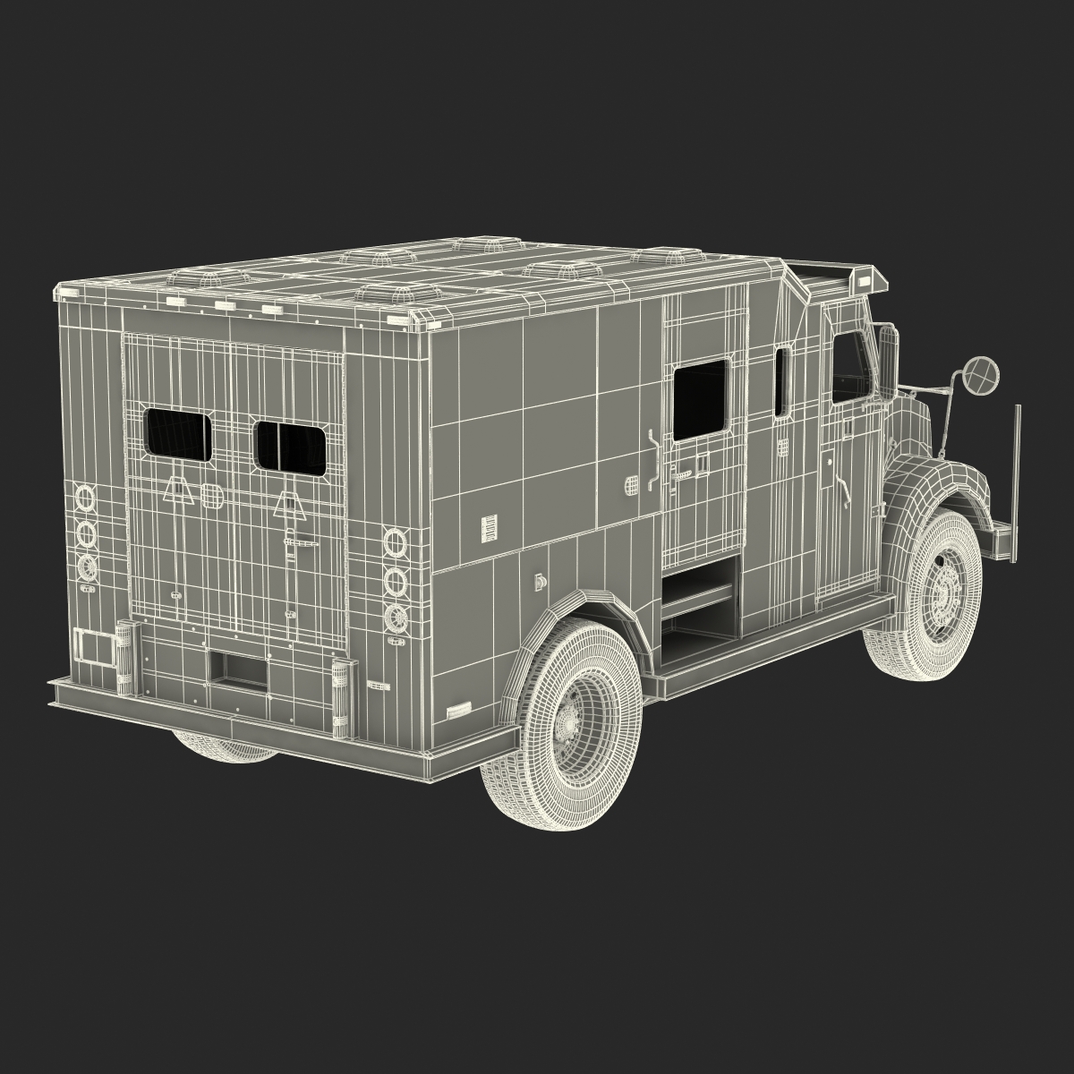 3D Armored Cash Transport Car