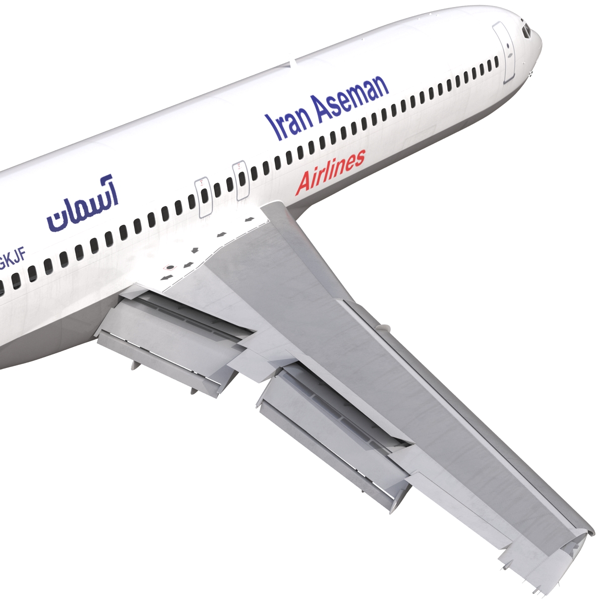 3D Boeing 727 200 Iran Aseman Rigged model