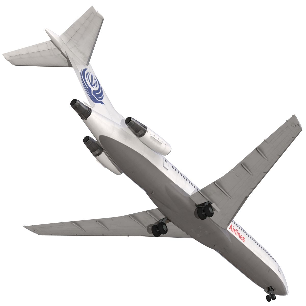 3D Boeing 727 200 Iran Aseman Rigged model