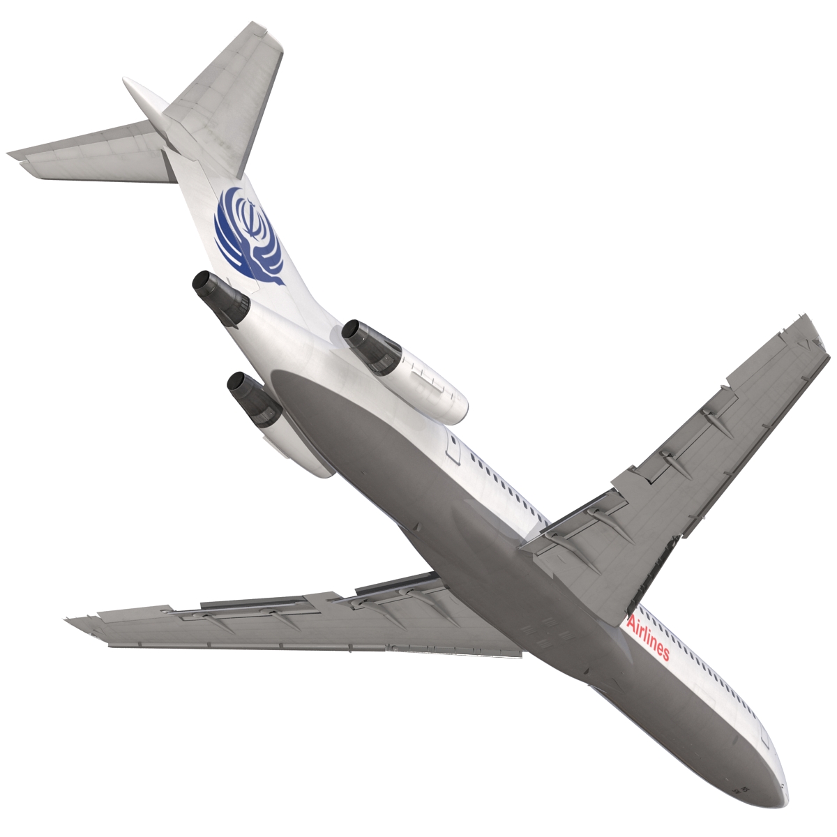 3D Boeing 727 200 Iran Aseman Rigged model