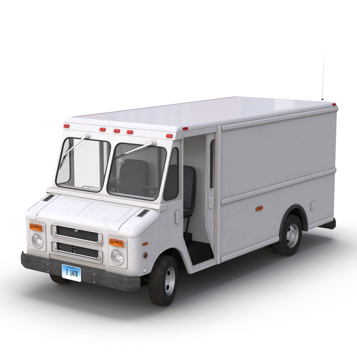 Post Office Truck Rigged 3D model