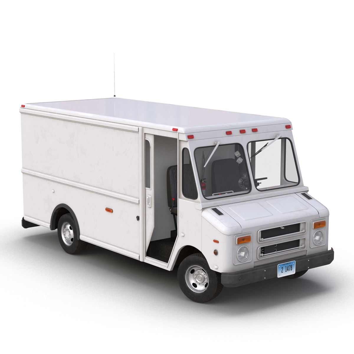 Post Office Truck Rigged 3D model