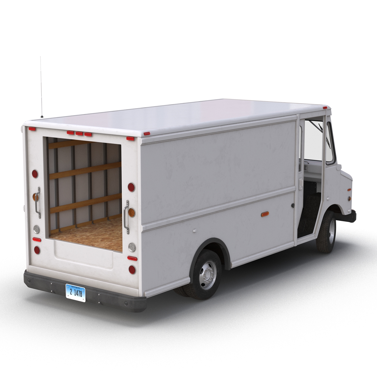 Post Office Truck Rigged 3D model